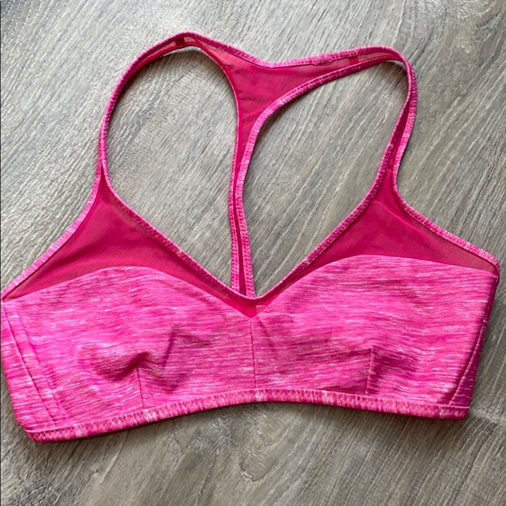 pink sports bra/bathing suit top